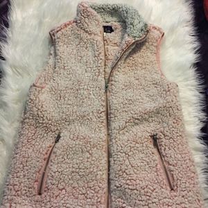 Blush pink Sherpa Vest